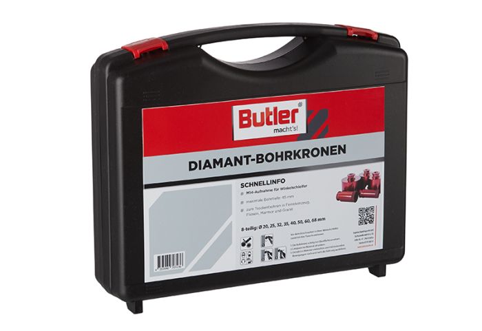 ADT Fliesenbohrer-Set M14 - 8-teilig (20-68 Mm) Für Feinsteinzeug, Granit, Keramik - Diamantbohrkronen Made In Germany