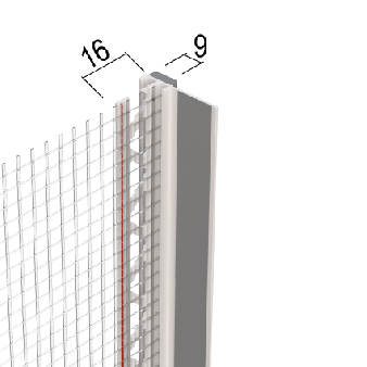 Anputzdichtleiste 9 mm mit Gewebe