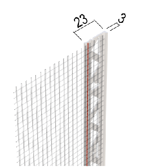 Abschlussprofil WDVS 3 mm